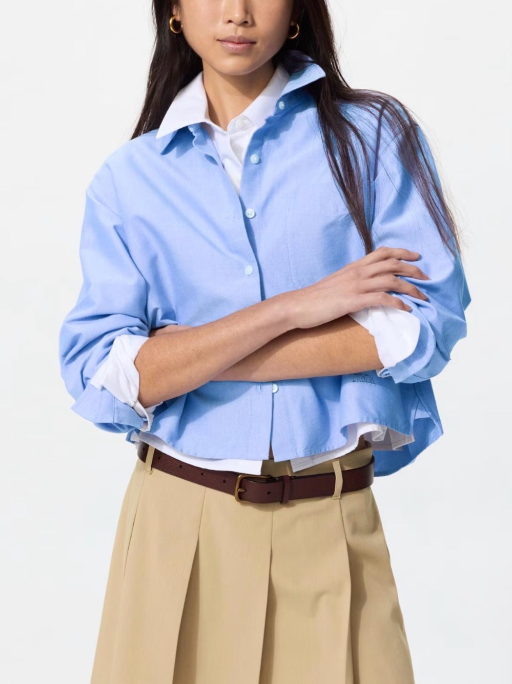 Uniqlo Pleated Tan Skort Medium- NWT